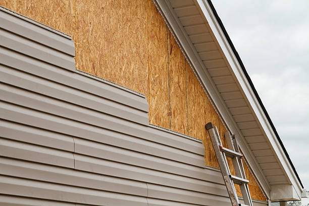 Professional Storm Damage Siding Repair technician working in Dunkirk, NY